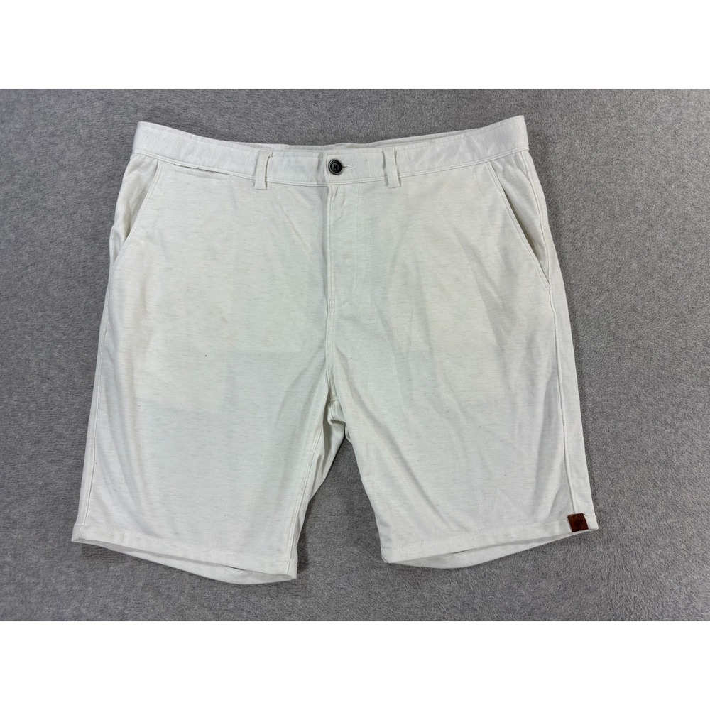 Fundamental‎ Coast Los Angeles Polyester Blend Casual Shorts (Men's 38) White 9"
